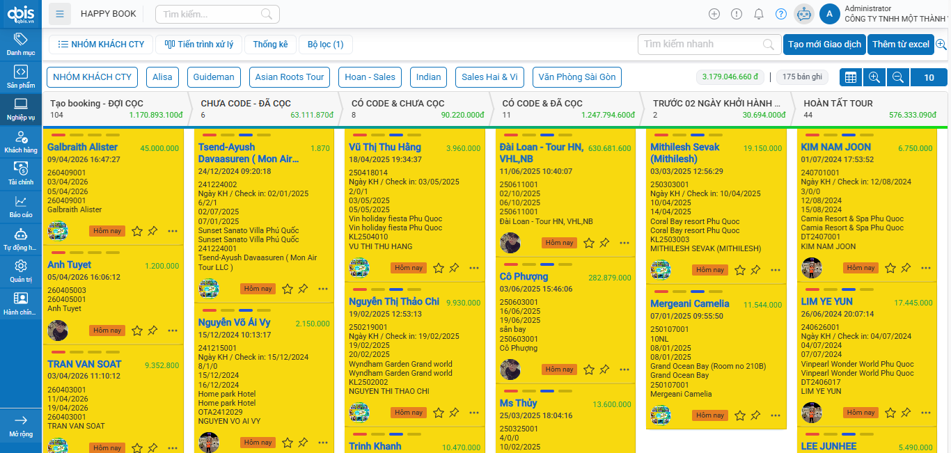 Phần mềm STOUR tại Happy Book