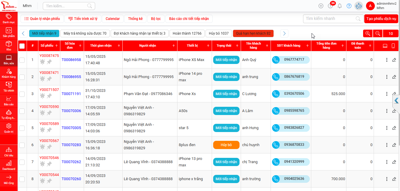 Phần mềm SPOS tại Minh Hoàng Mobile