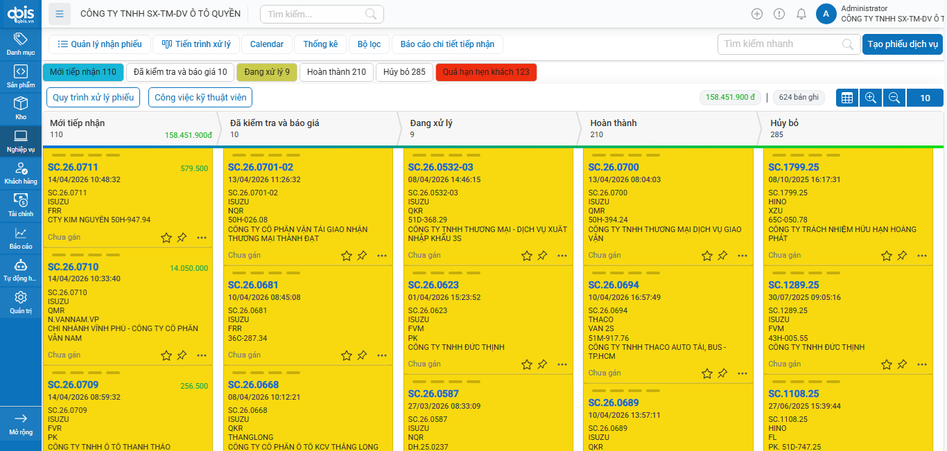 Phần mềm SGARA tại Quyền Auto