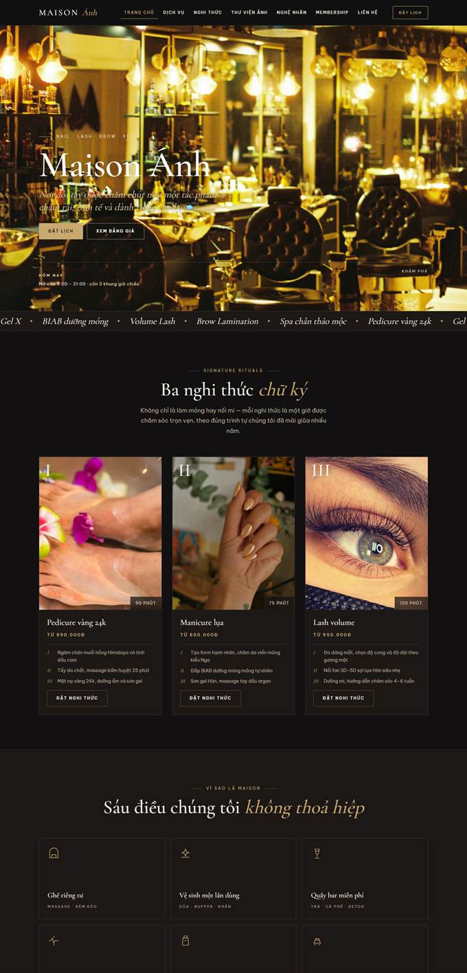 QBIS premium spa and nail website template, Maison